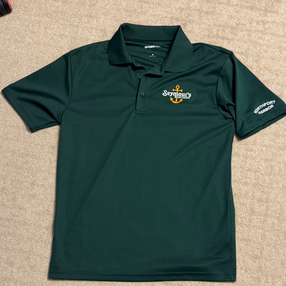 Seymour’s Boatyard Men's Dark Green Polo